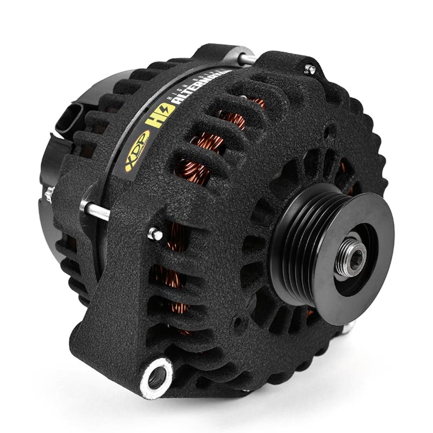 XDP Wrinkle Black HD High Output Alternator | 01-07 GM Duramax - Alternators