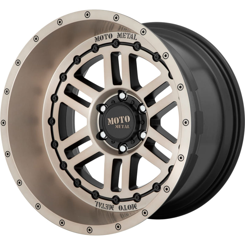 Moto Metal MO800 Deep Six Wheels | 8 Lug - 8X165.1 (8X6.5) / 20X10 (-18MM) / Satin Black W/ Bronze Tint - Wheels