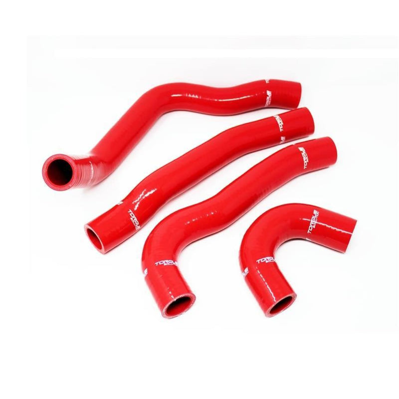 Torque Solution Silicone Radiator Hose Kit | 08-15 Evo X - Red - Coolant Hoses & Pipes