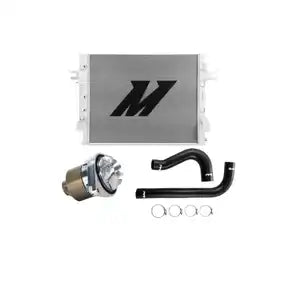 Aftermarket performance car cooling system components.
