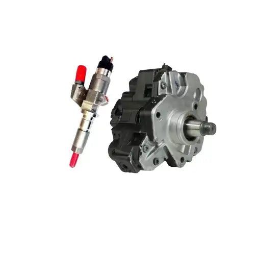 Diesel fuel injector and high-pressure fuel pump.