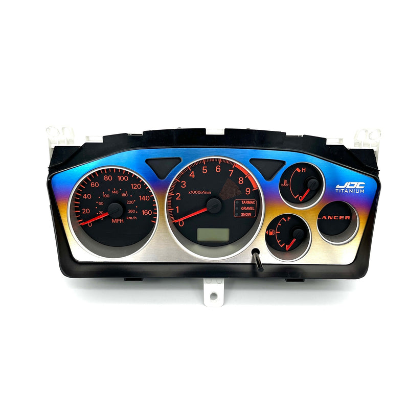 JDC Titanium Gauge Cluster Overlay (Evo 7/8/9)