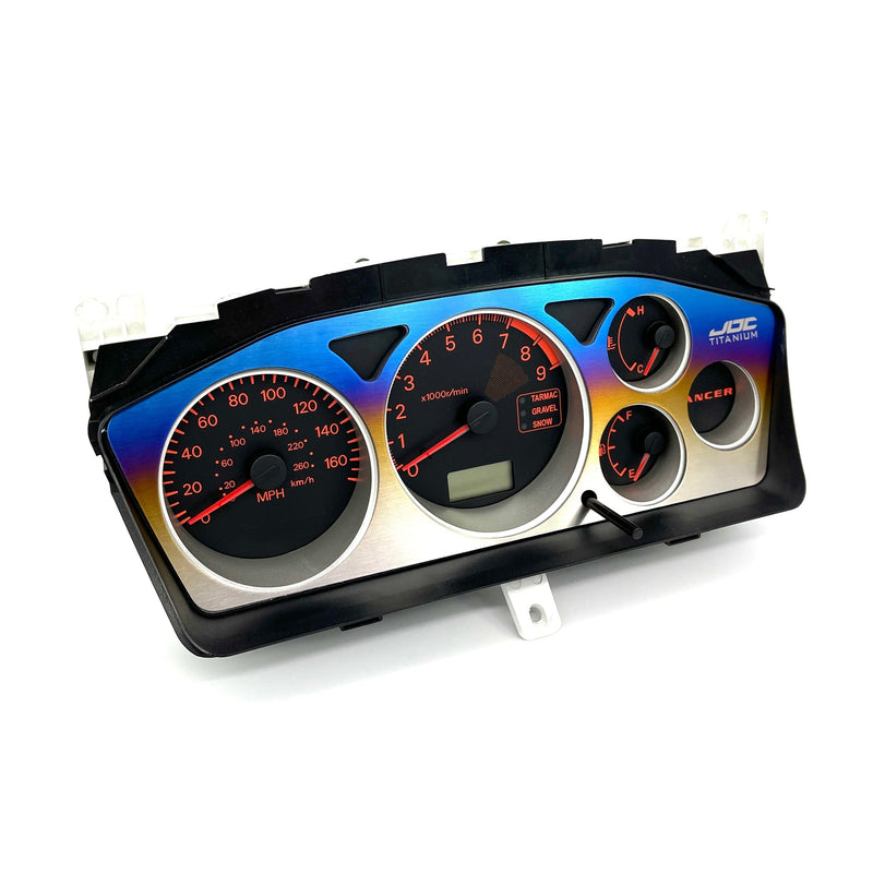 JDC Titanium Gauge Cluster Overlay (Evo 7/8/9)