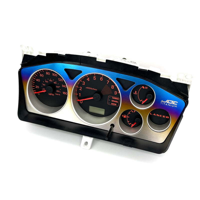 JDC Titanium Gauge Cluster Overlay (Evo 7/8/9)