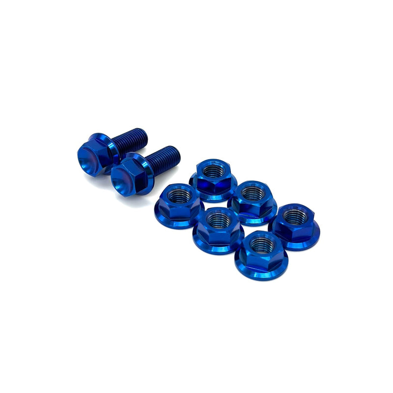 JDC Titanium Strut Tower Hardware Kit (Evo 7/8/9/X) Blue