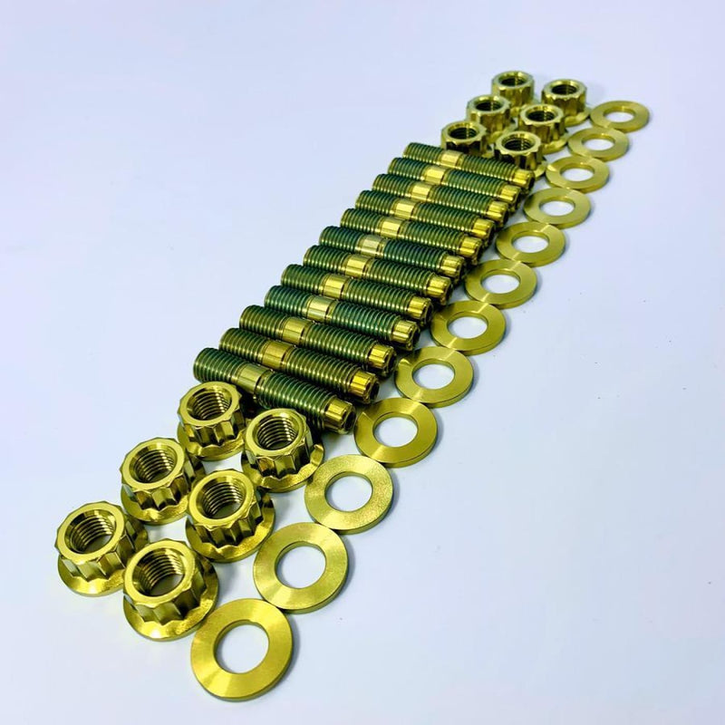 JDC-TI-STUD-M8x1.25-GOLD-12PT titanium hardware