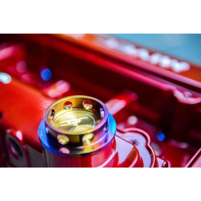 JDC Titanium Oil Cap (Evo 4-9) World's first titanium oil cap for Evo 4-9! - JD Customs U.S.A