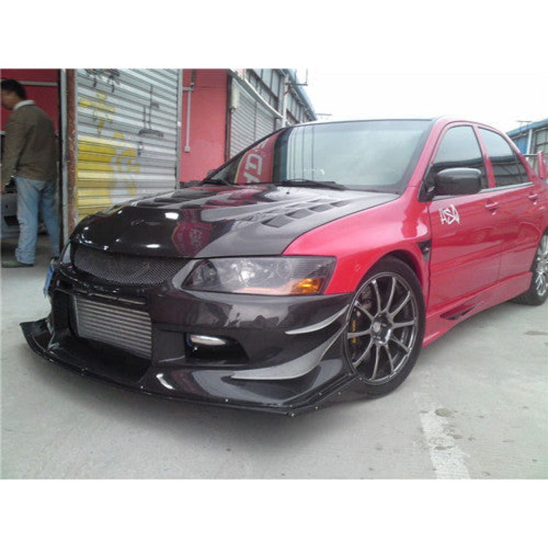 JDC Carbon Fiber Voltex Track Style Front Bumper (Evo 8/9) - JD Customs U.S.A