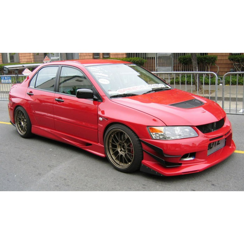 JDC Voltex Style Side Skirts 2001-2006 Mitsubishi Lancer Evolution 7-9 - JD Customs U.S.A