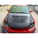 JDC VTX Style Carbon Fiber Hood (2003-2006 Mitsubishi Evolution 8/9) - JD Customs U.S.A