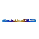 JDC Titanium "Evolution RS" Trunk Badge | Mitsubishi Evo 8/9
