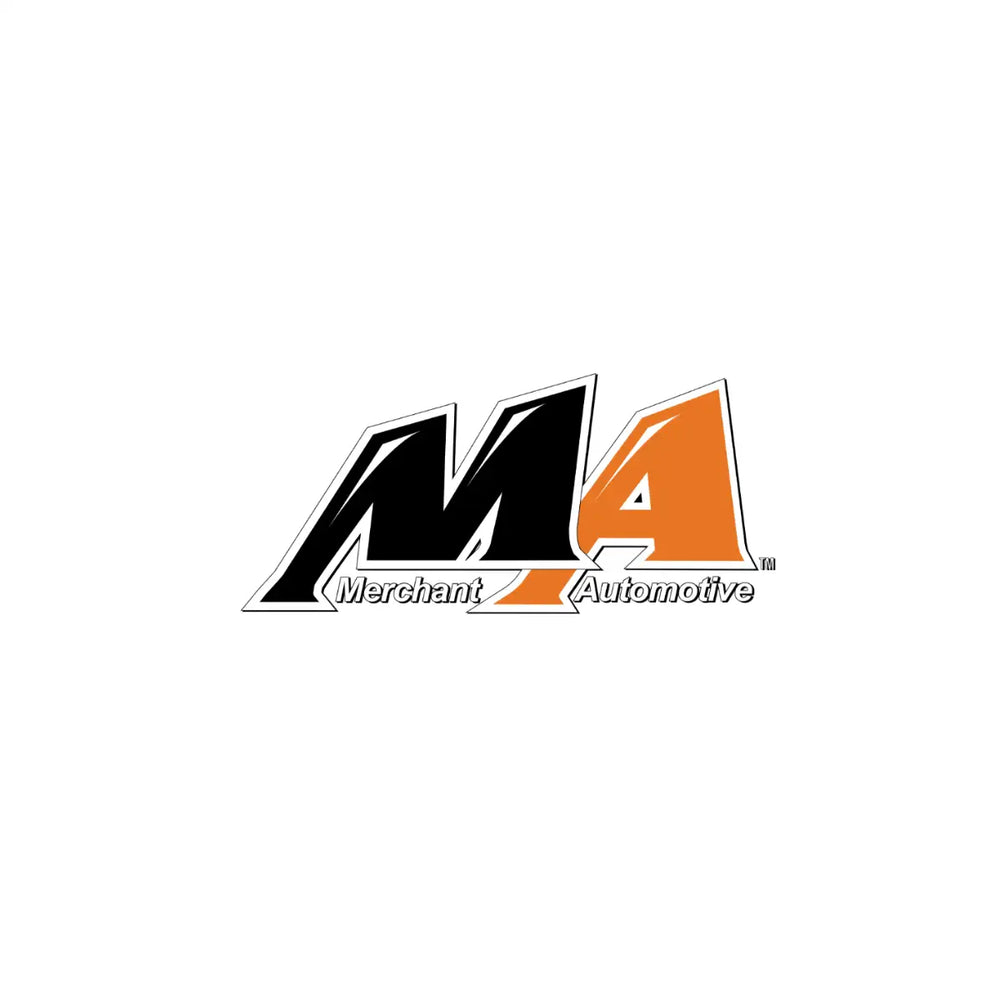 Merchant automotive logo featuring bold black and orange stylized ’ma’ letters with a white outline.