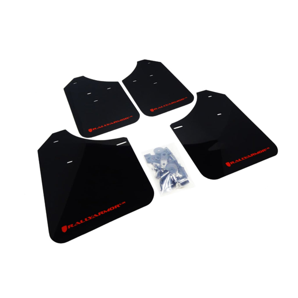 thumbnail image 2 of Rally Armor Black Polyurethane Mud Flaps W/ Blue Logo – 2011-2014 Subaru WRX/STI Sedan 2 of 5