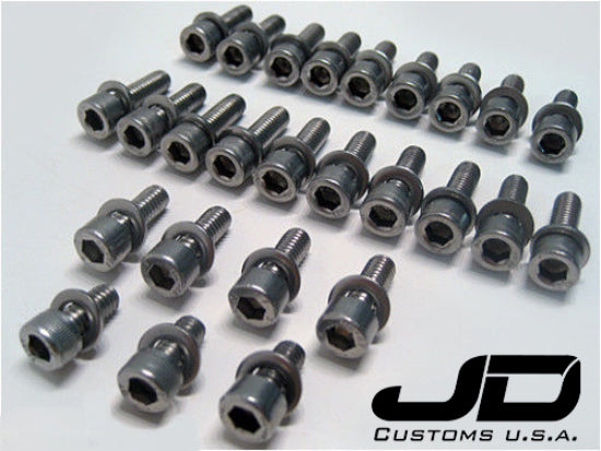 JDC Stainless Steel Valve Cover Hardware Replacement Kit (Evo 8/9) - JD Customs U.S.A