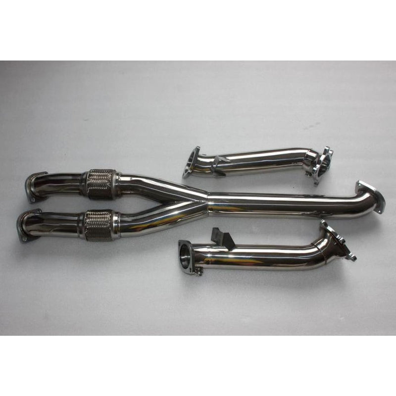 JDC Stainless Steel Catless Downpipes (2009-2017 Nissan GT-R) - JD Customs U.S.A