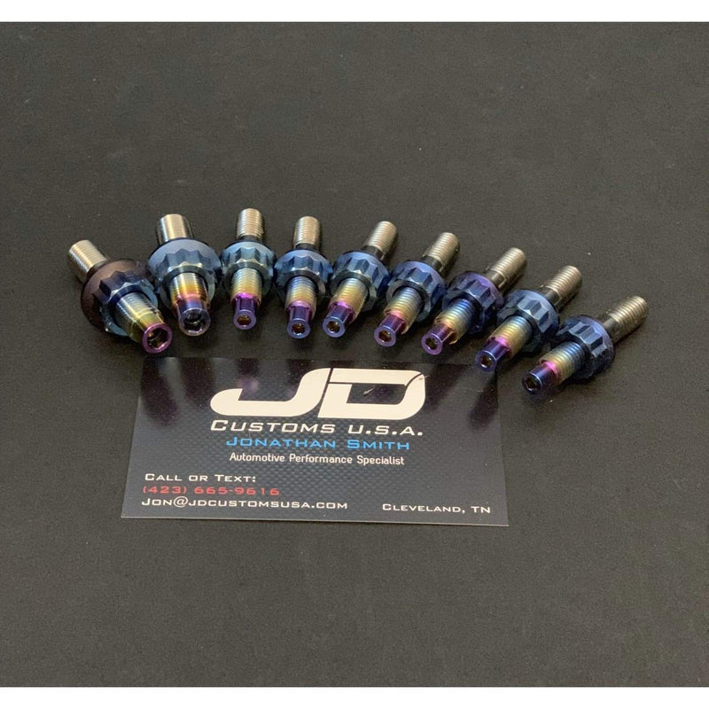 JDC Titanium Exhaust Manifold Stud Kit 2G DSM/ Evo 4-9 - JD Customs U.S.A