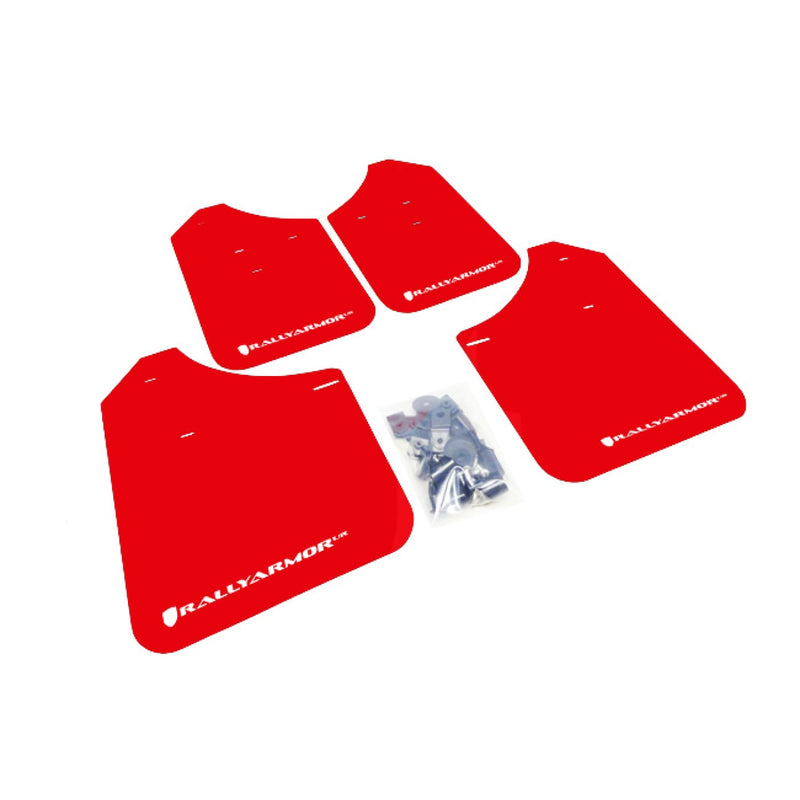 Rally Armor Mud Flaps | 02-07 Subaru WRX/STI - Red W/ White Logo - Accessories